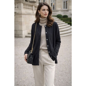 Sofie D’Hoore Cardigan W M 100% Cashmere Minimalist Quiet Luxury Soft Black Luxe